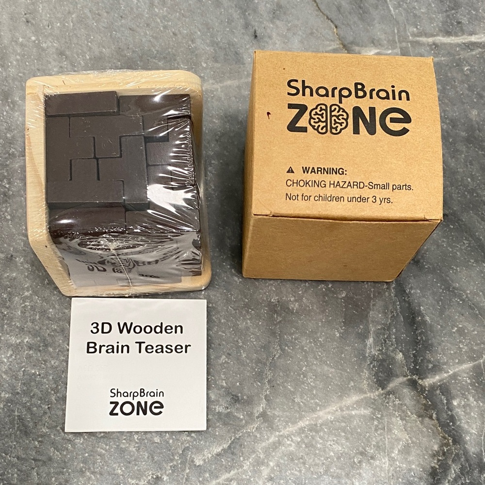 SharpBrain Zone 3D Wooden Brain Teaser. New in box.